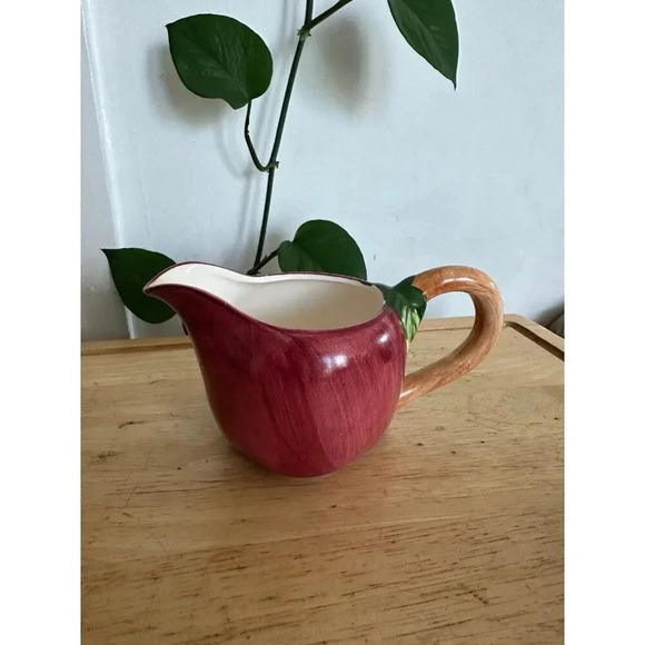 Hand painted Apple Pitcher - Picture 1 of 7